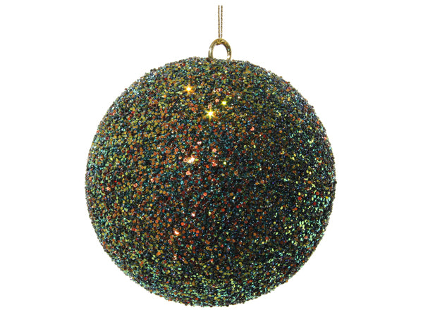 Esfera de diamantina verde-naranja