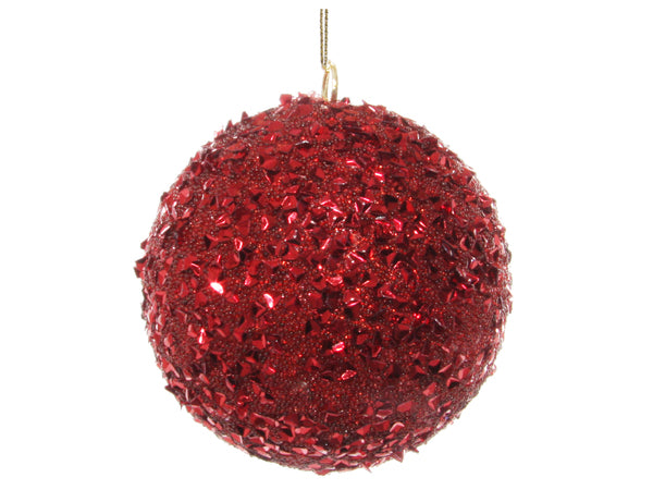 Esfera de copos Rojo 8cm