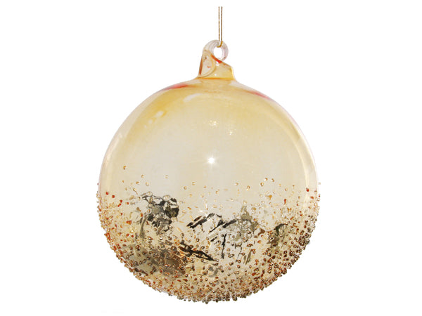 Esfera de cristal amarilla transparente