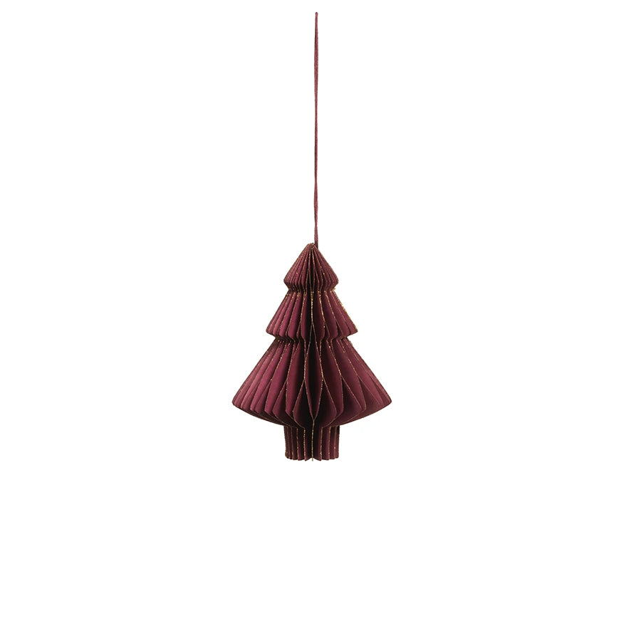 Adorno de papel forma cebolla Burgundy